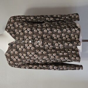Style & Co. Black and Brown Floral Top